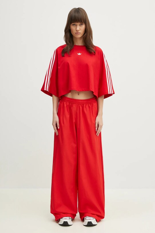 Bavlněné tričko adidas Originals BOXY TEE JY8885 červená