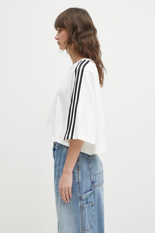 Бавовняна футболка adidas Originals BOXY TEE JY8886 білий SS25