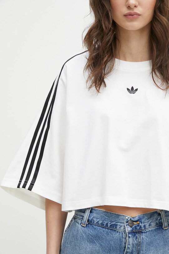 Бавовняна футболка adidas Originals BOXY TEE білий JY8886