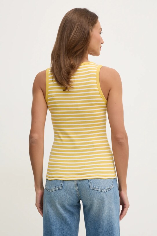 Îmbrăcăminte United Colors of Benetton top din bumbac 30YSDH010 galben