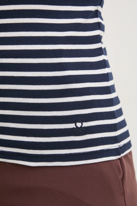 United Colors of Benetton top din bumbac 30YSDH010 bleumarin