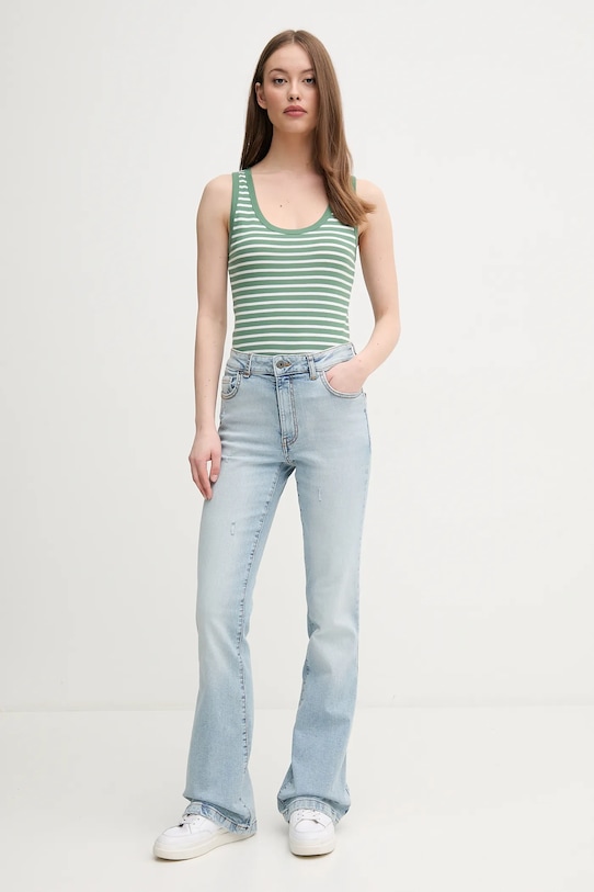 Βαμβακερό τοπ United Colors of Benetton 30YSDH010 πράσινο SS25