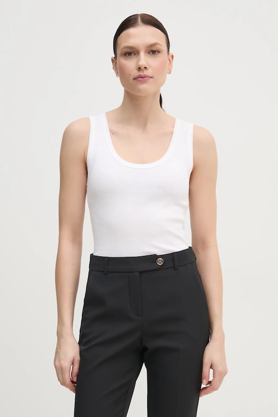 Pamučni top United Colors of Benetton pamuk bijela 3GA2DH010