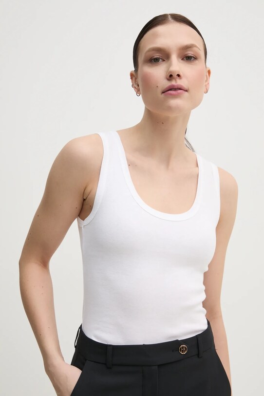 Pamučni top United Colors of Benetton bijela 3GA2DH010