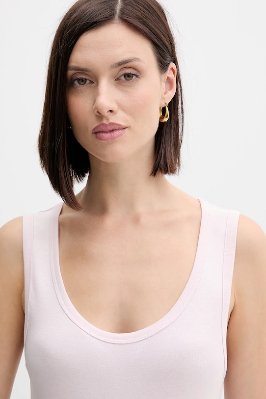Одяг Бавовняний топ United Colors of Benetton 3GA2DH010 рожевий