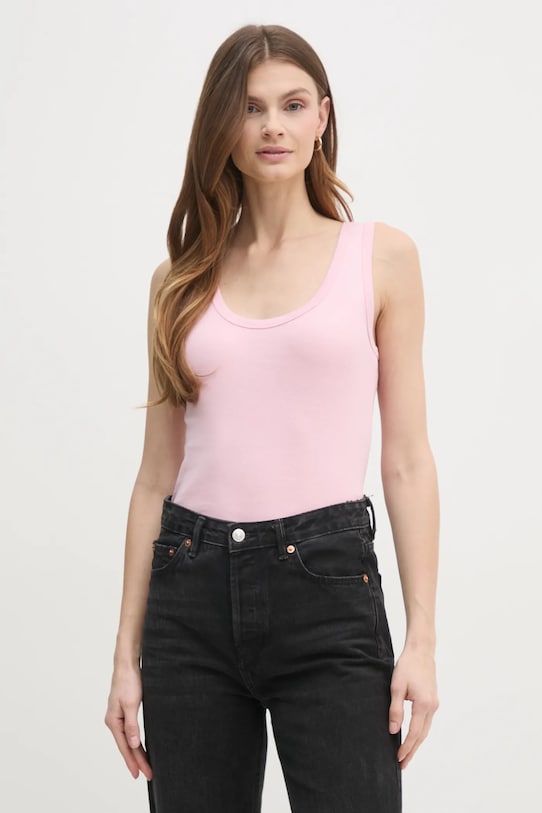 Бавовняний топ United Colors of Benetton бавовна рожевий 3GA2DH010