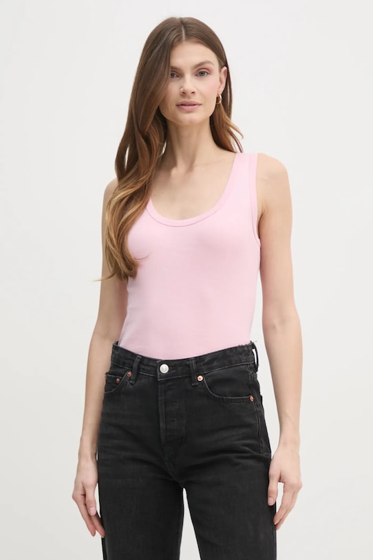 Хлопковый топ United Colors of Benetton хлопок розовый 3GA2DH010