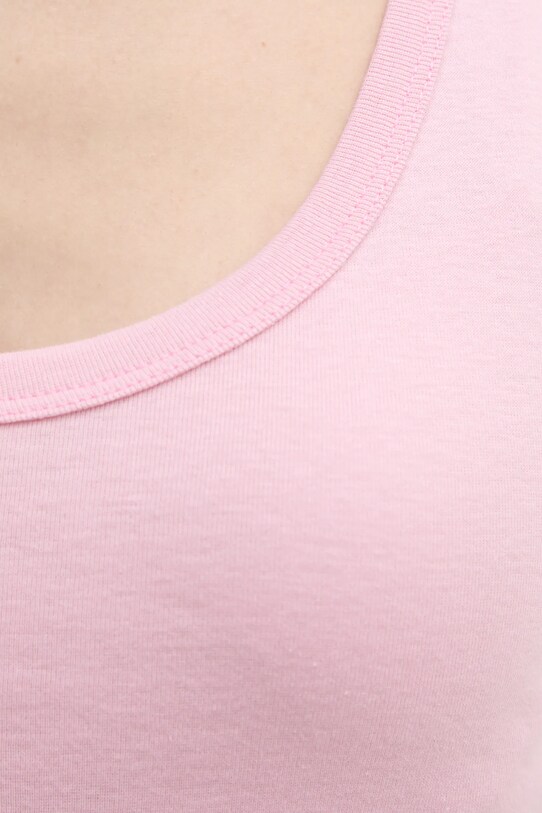 Бавовняний топ United Colors of Benetton 3GA2DH010 рожевий