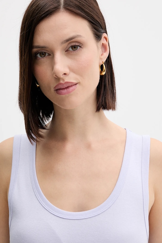 Ρούχα Βαμβακερό τοπ United Colors of Benetton 3GA2DH010 μωβ