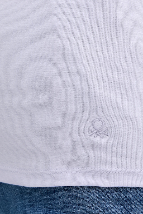 Βαμβακερό τοπ United Colors of Benetton 3GA2DH010 μωβ