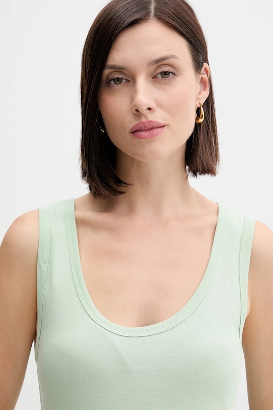Îmbrăcăminte United Colors of Benetton top din bumbac 3GA2DH010 verde