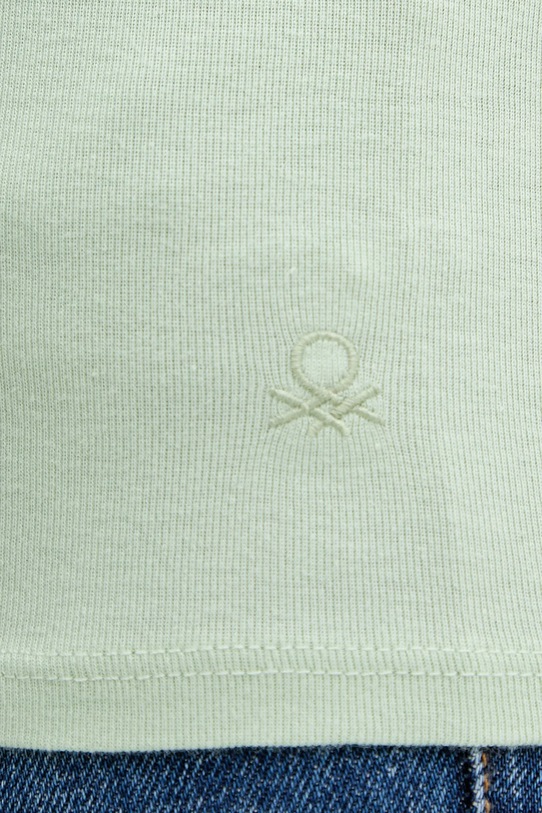 United Colors of Benetton top din bumbac verde 3GA2DH010