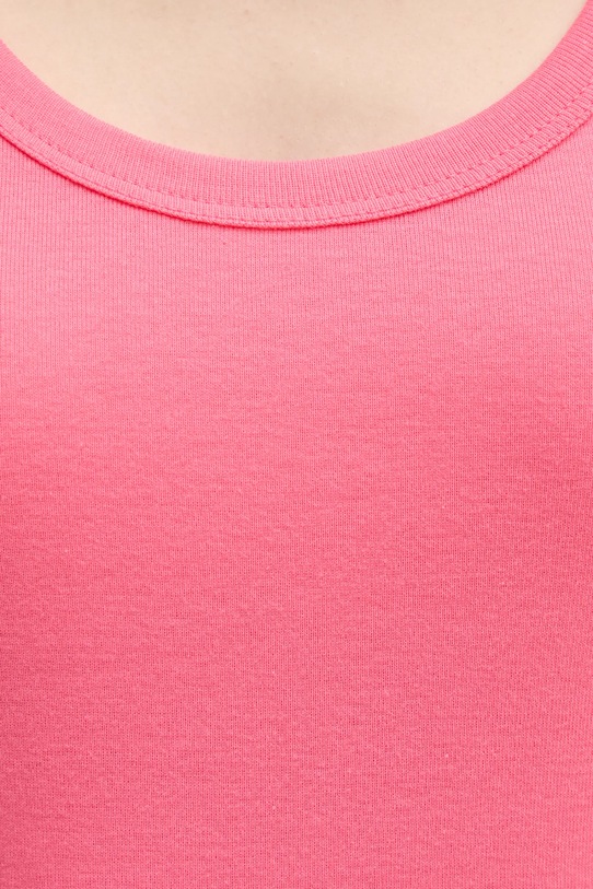 United Colors of Benetton top bawełniany różowy 3GA2DH010