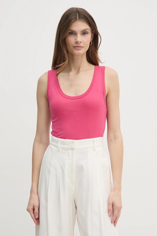 Памучен топ United Colors of Benetton розов 3GA2DH010