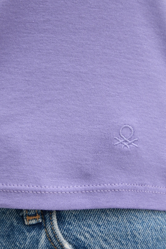 Bavlnený top United Colors of Benetton 3GA2DH010 fialová