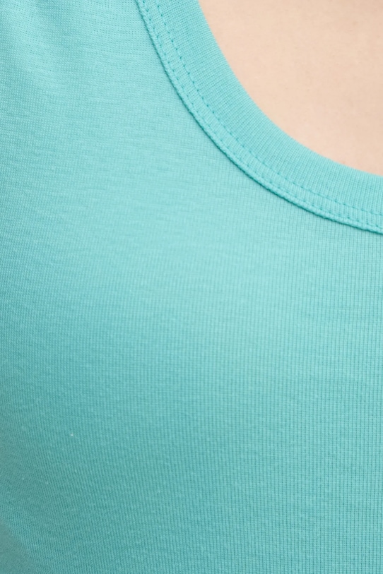 United Colors of Benetton top bawełniany turkusowy 3GA2DH010