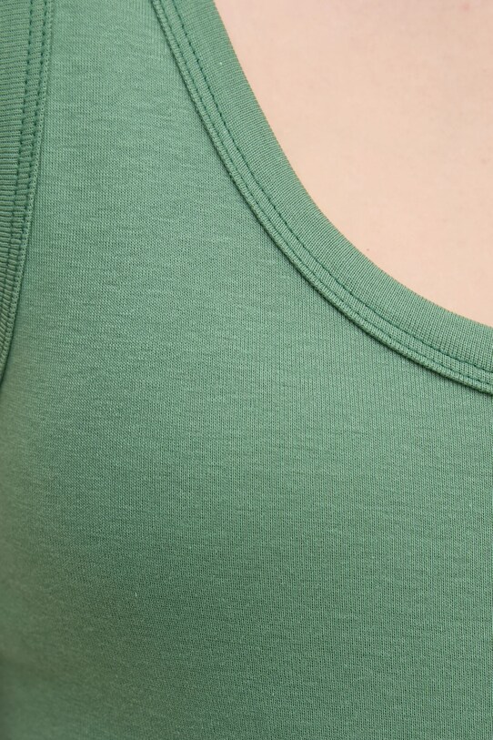United Colors of Benetton top bawełniany zielony 3GA2DH010
