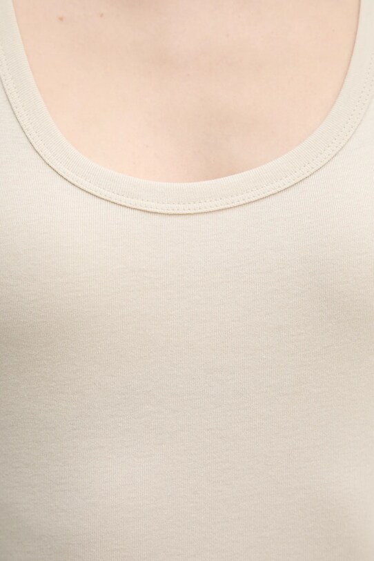 Βαμβακερό τοπ United Colors of Benetton 3GA2DH010 μπεζ