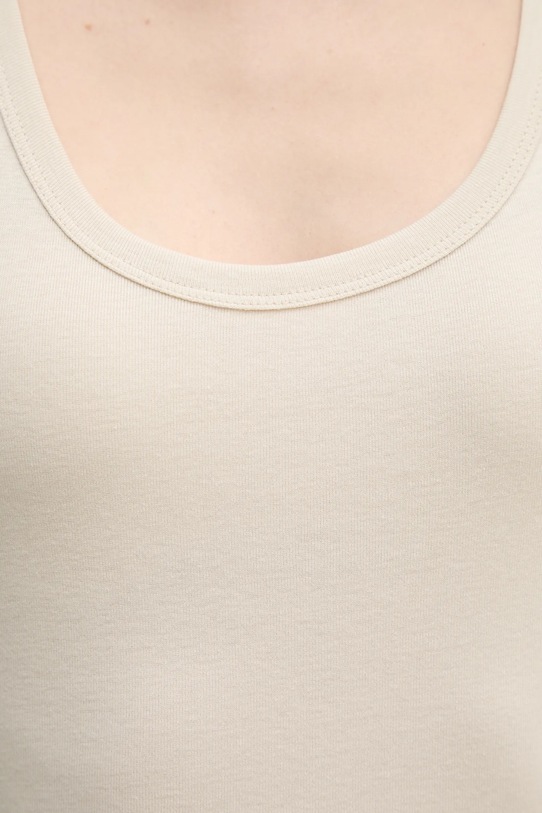 United Colors of Benetton top bawełniany 3GA2DH010 beżowy