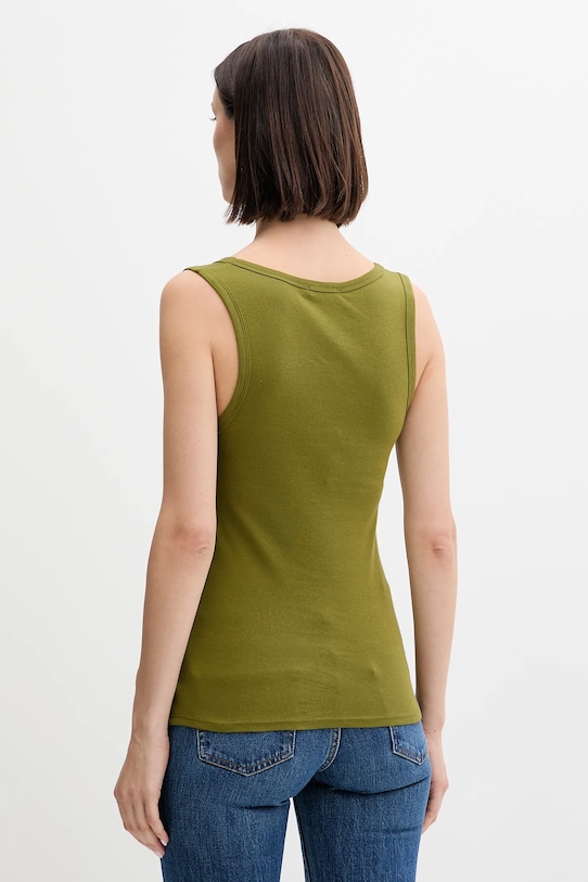 Βαμβακερό τοπ United Colors of Benetton 3GA2DH010 πράσινο AW25