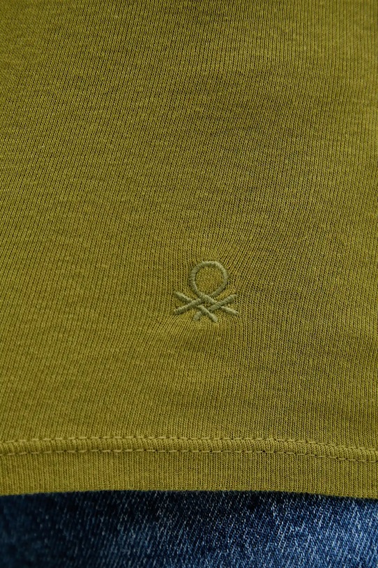 Βαμβακερό τοπ United Colors of Benetton πράσινο 3GA2DH010