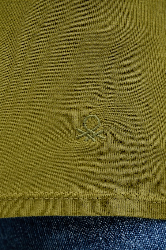 Βαμβακερό τοπ United Colors of Benetton πράσινο 3GA2DH010