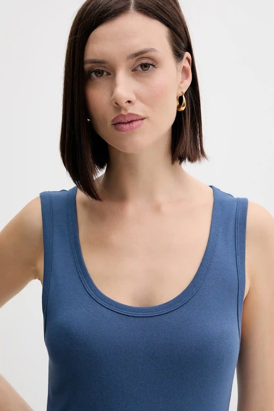 Хлопковый топ United Colors of Benetton голубой 3GA2DH010