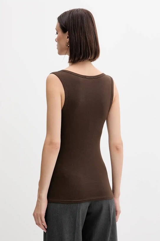 Бавовняний топ United Colors of Benetton 3GA2DH010 коричневий AW25
