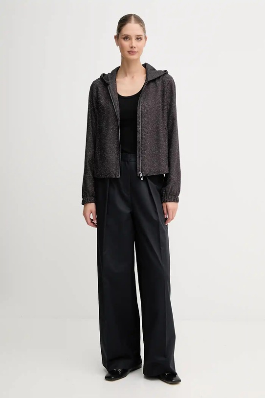 Βαμβακερό τοπ United Colors of Benetton 3GA2DH010 μαύρο AW25