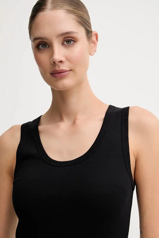 Βαμβακερό τοπ United Colors of Benetton μαύρο 3GA2DH010