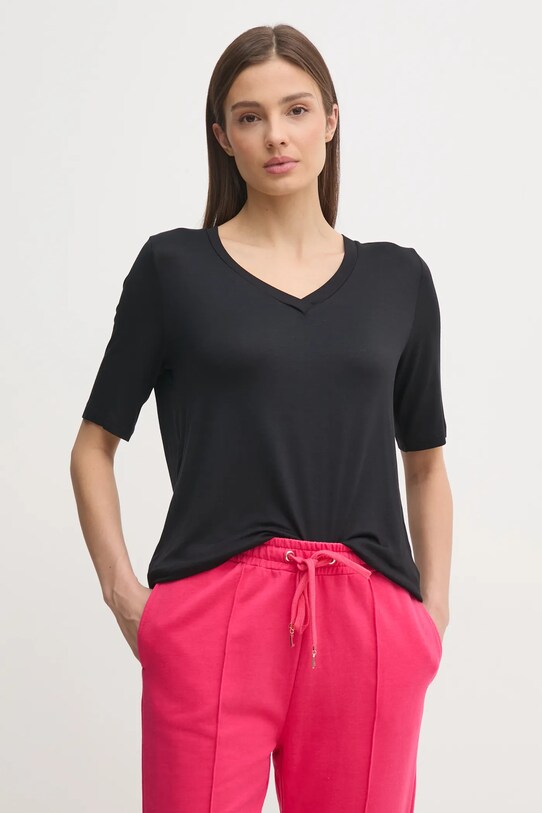 United Colors of Benetton tricou uni negru 3Z12D401G