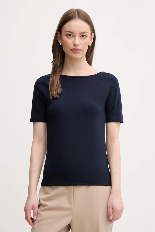 Tričko United Colors of Benetton hladký námořnická modř 3FJHD109K