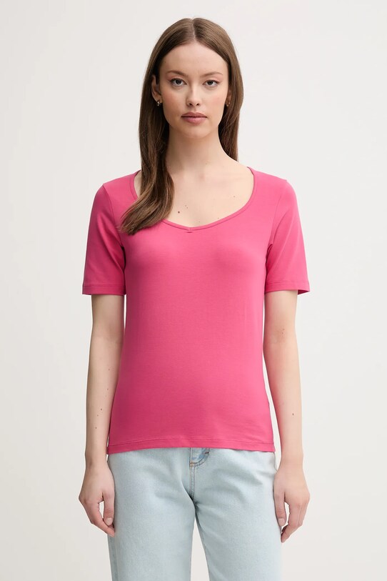 United Colors of Benetton tricou barca roz 3FJHD401P