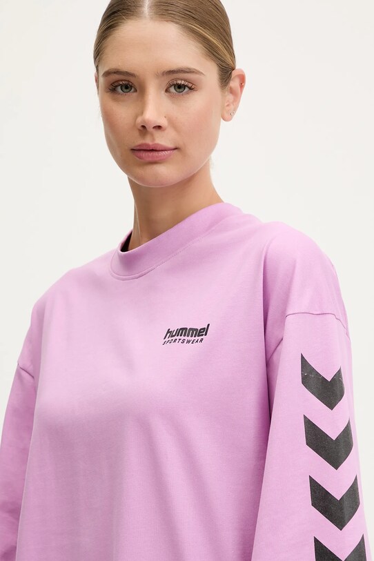 Бавовняна футболка Hummel фіолетовий 227561