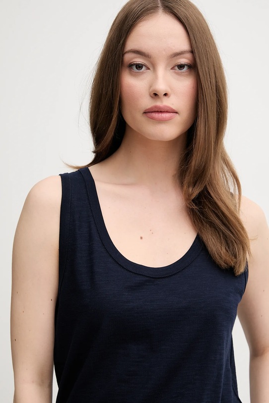 Bavlněný top United Colors of Benetton námořnická modř 3BVXDH00Z