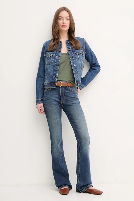 Bombažen top United Colors of Benetton 3BVXDH00Z zelena SS25