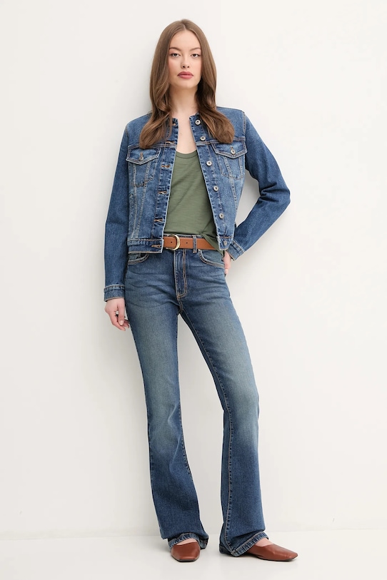 Bavlnený top United Colors of Benetton 3BVXDH00Z zelená SS25