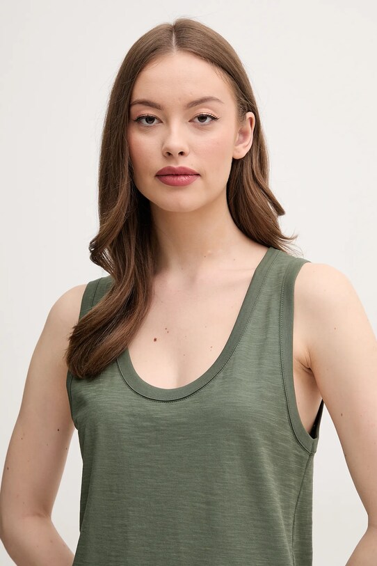 Bavlnený top United Colors of Benetton zelená 3BVXDH00Z