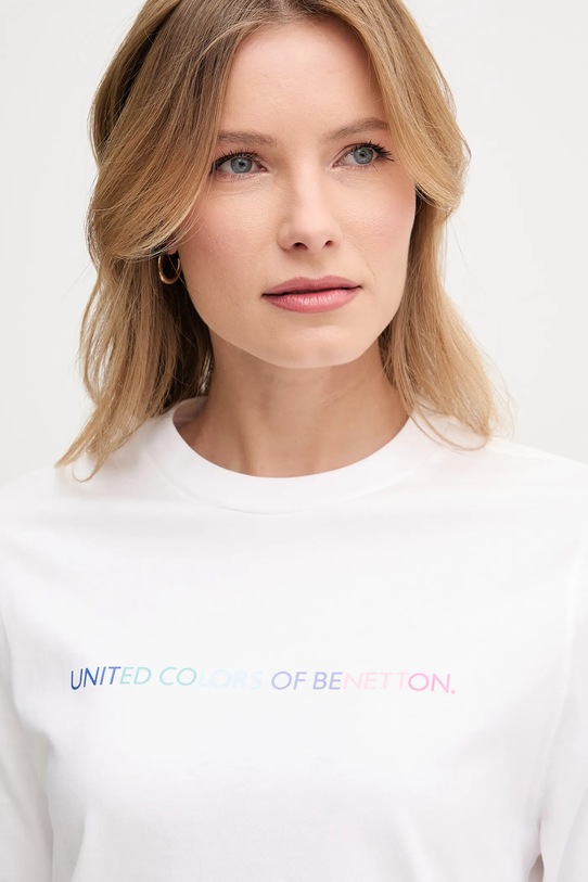 United Colors of Benetton pamut póló fehér 3BL0D109D