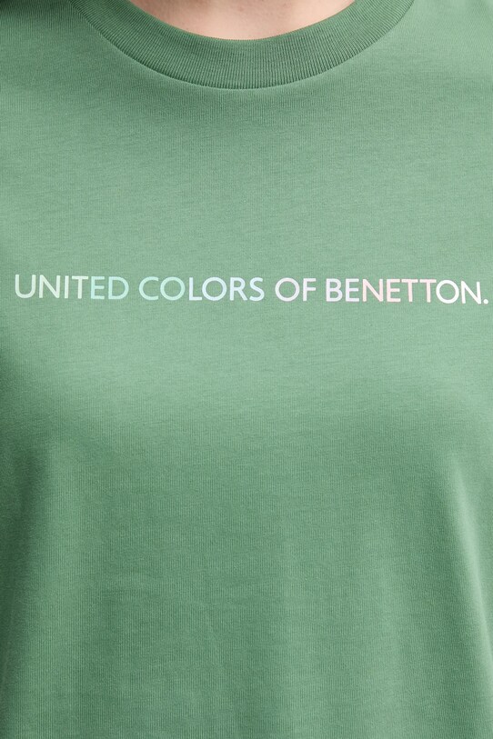 United Colors of Benetton tricou din bumbac 3BL0D109D verde