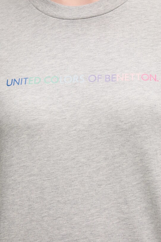United Colors of Benetton tricou din bumbac gri 3BL0D109D