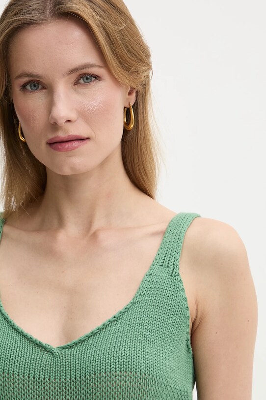 Bavlněný top United Colors of Benetton zelená 1898DH018