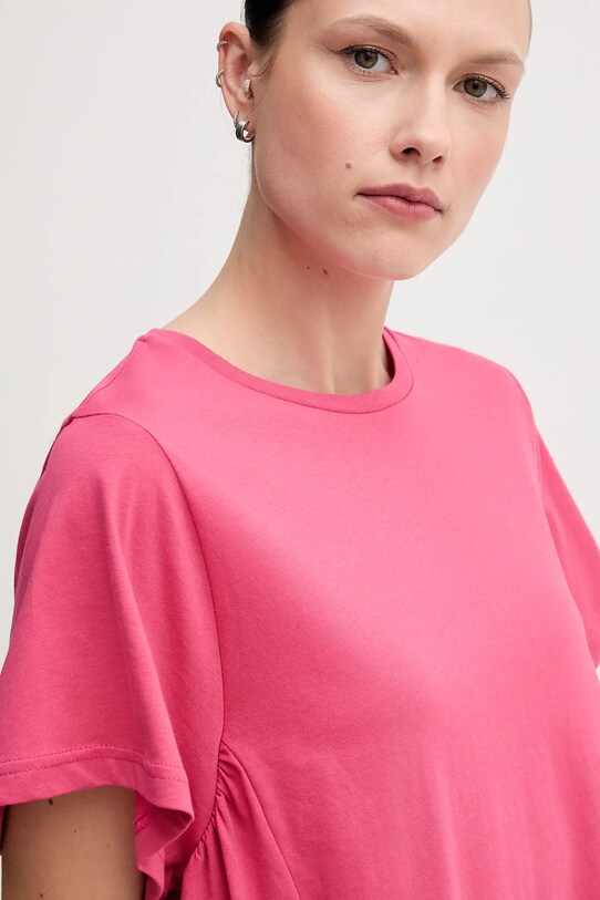 Памучна тениска United Colors of Benetton розов 3U53D109U