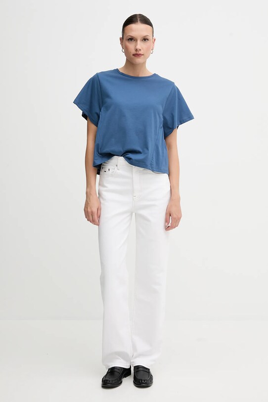 Bavlnené tričko United Colors of Benetton 3U53D109U modrá SS25