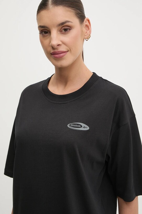 Bavlněné tričko Reebok Classic černá 100214281