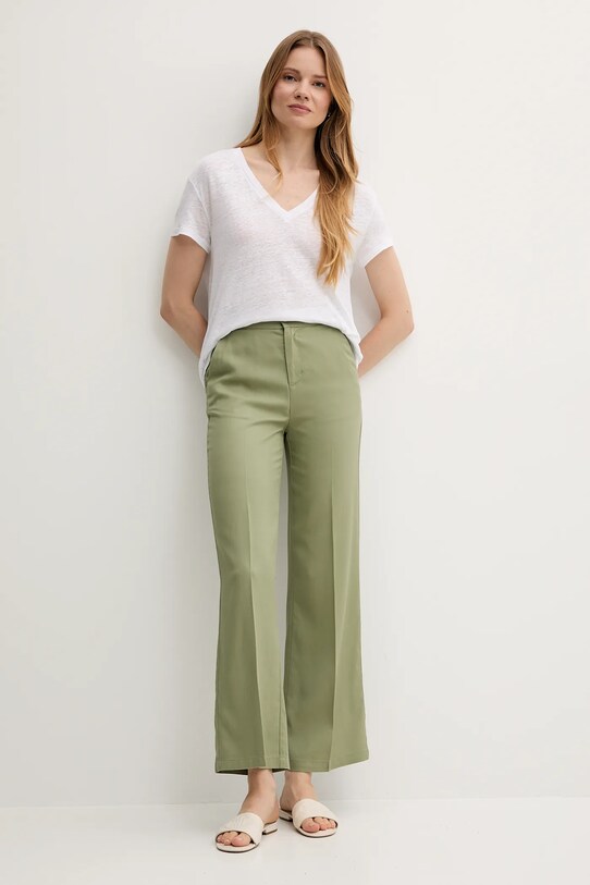 Льняная футболка United Colors of Benetton 37UJD401Q белый SS25