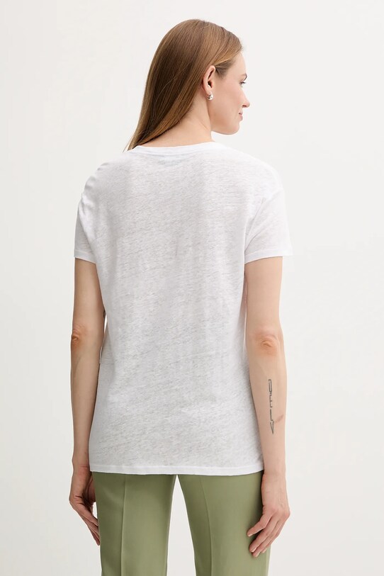 Одежда Льняная футболка United Colors of Benetton 37UJD401Q белый