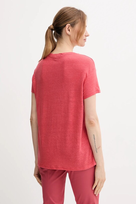 Одежда Льняная футболка United Colors of Benetton 37UJD401Q красный