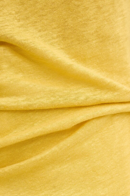 United Colors of Benetton top lniany żółty 37UJE8398