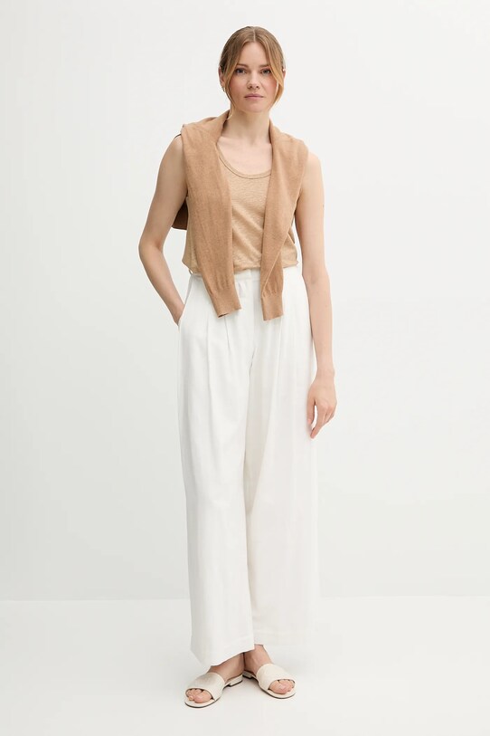 Plátěný top United Colors of Benetton 37UJE8398 béžová SS25